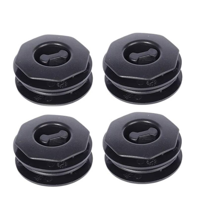 HZSMYXGS Fußmatten Allwetter Universal Auto Kofferraum Bodenmatte Clip Halter Griff Teppich Befestigungsklemme Schnalle Haken Verschluss Halter Beständig Teile Auto Zubehör(4pcs-Black) von HZSMYXGS