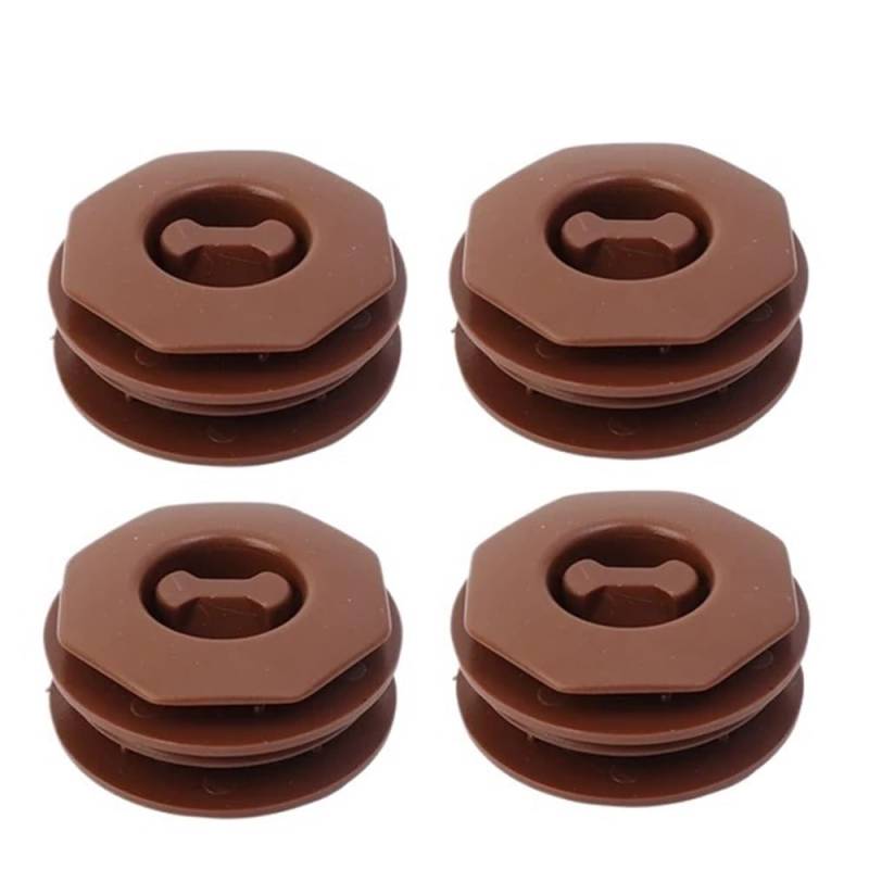 HZSMYXGS Fußmatten Allwetter Universal Auto Kofferraum Bodenmatte Clip Halter Griff Teppich Befestigungsklemme Schnalle Haken Verschluss Halter Beständig Teile Auto Zubehör(4pcs-Brown) von HZSMYXGS