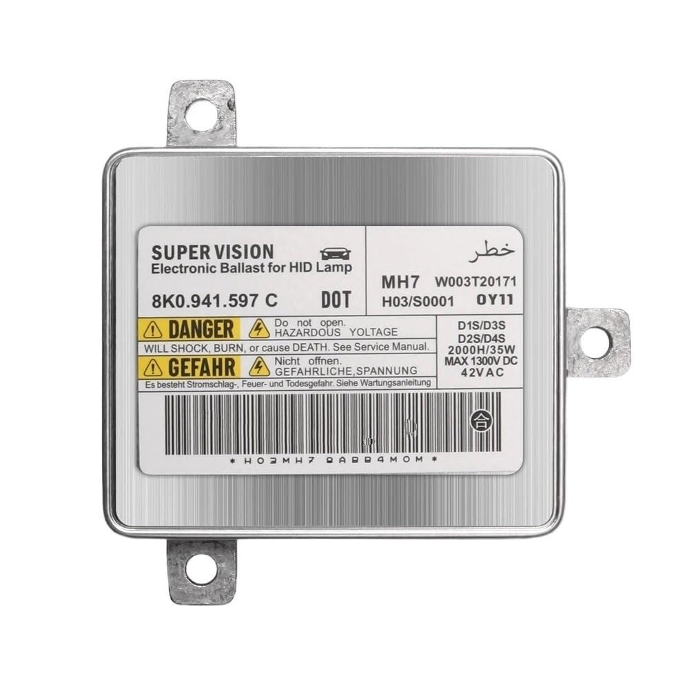 HZSMYXGS H-ID Vorschaltgeräte Kompatibel mit A3 2009 2010 2011 2012 2013 Vorschaltgerät 12V Xenon-Scheinwerfer D1S D2S D3S D4S 35W Steuerblock W003T20171 8K0941597C von HZSMYXGS