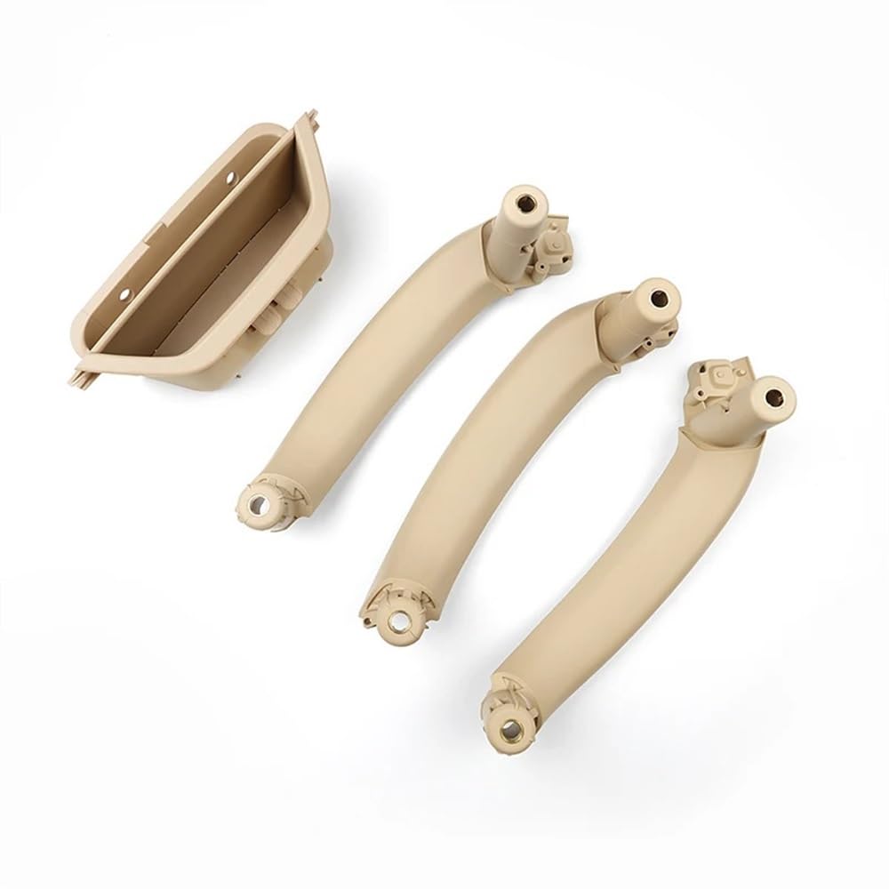 HZSMYXGS Innentürarmlehne Kompatibel Mit X3 X4 F25 F26 2010-2017 LHD Kohlefaser Auto Links Rechts Innentürgriff Innentürverkleidung Griff Zugverkleidung(Beige 4Pcs) von HZSMYXGS