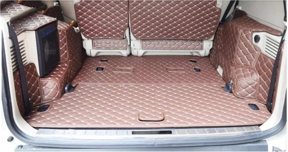 HZSMYXGS Kofferraumschutzmatte Kompatibel Mit Mitsubishi Für Pajero 7 Sitze 2007–2021 Spezielle Kofferraummatten Cargo-Liner Kofferraumteppiche von HZSMYXGS