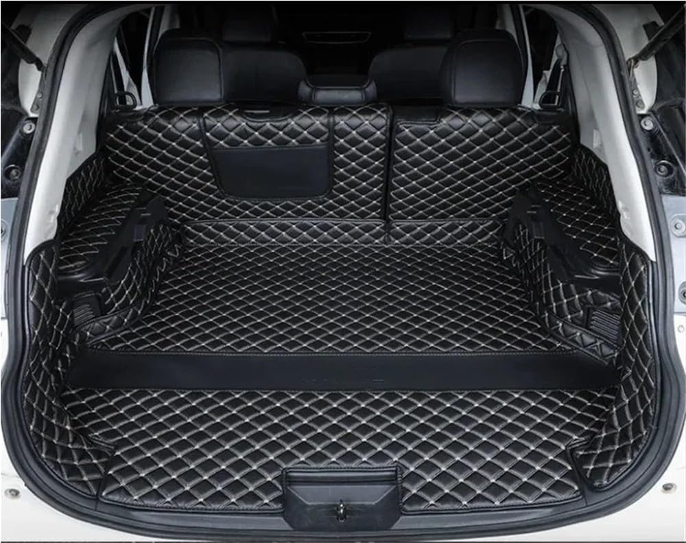 HZSMYXGS Kofferraumschutzmatte Kompatibel Mit Nissan Für X Trail T32 5-Sitzer Kofferraummatte Kofferraummatten Aus PU Teile Liner Styling Schutzablage Zubehör(Black Full Cover A) von HZSMYXGS