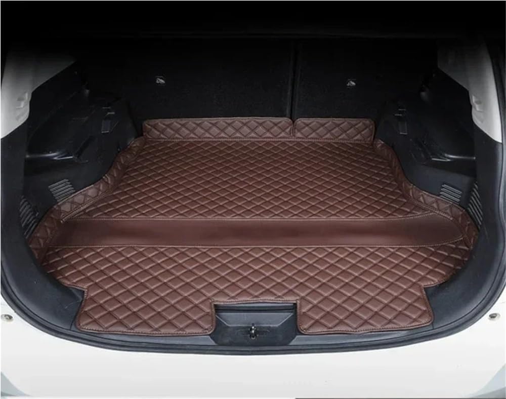 HZSMYXGS Kofferraumschutzmatte Kompatibel Mit Nissan Für X Trail T32 5-Sitzer Kofferraummatte Kofferraummatten Aus PU Teile Liner Styling Schutzablage Zubehör(Brown 1 PCS C) von HZSMYXGS