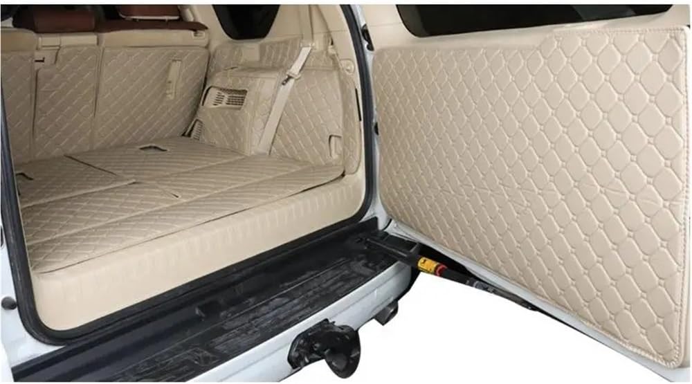 HZSMYXGS Kofferraumschutzmatte Kompatibel Mit Toyota Für Land Für Cruiser Für Prado 150 7 Sitze -2010 Cargo Liner Kofferraumteppiche Maßgeschneiderte Kofferraummatten Hintertürmatte(Beige) von HZSMYXGS