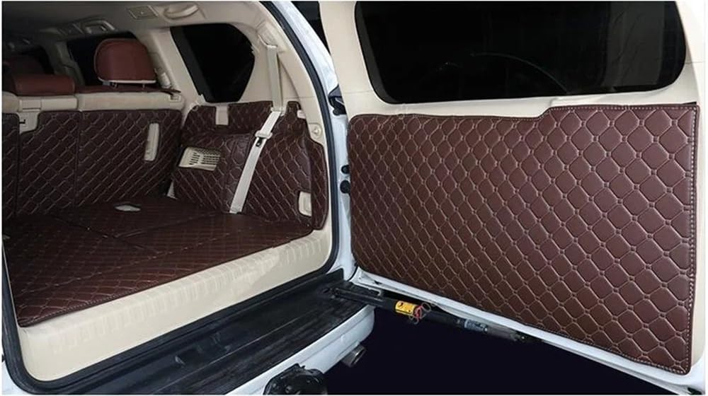 HZSMYXGS Kofferraumschutzmatte Kompatibel Mit Toyota Für Land Für Cruiser Für Prado 150 7 Sitze -2010 Cargo Liner Kofferraumteppiche Maßgeschneiderte Kofferraummatten Hintertürmatte(Coffee) von HZSMYXGS