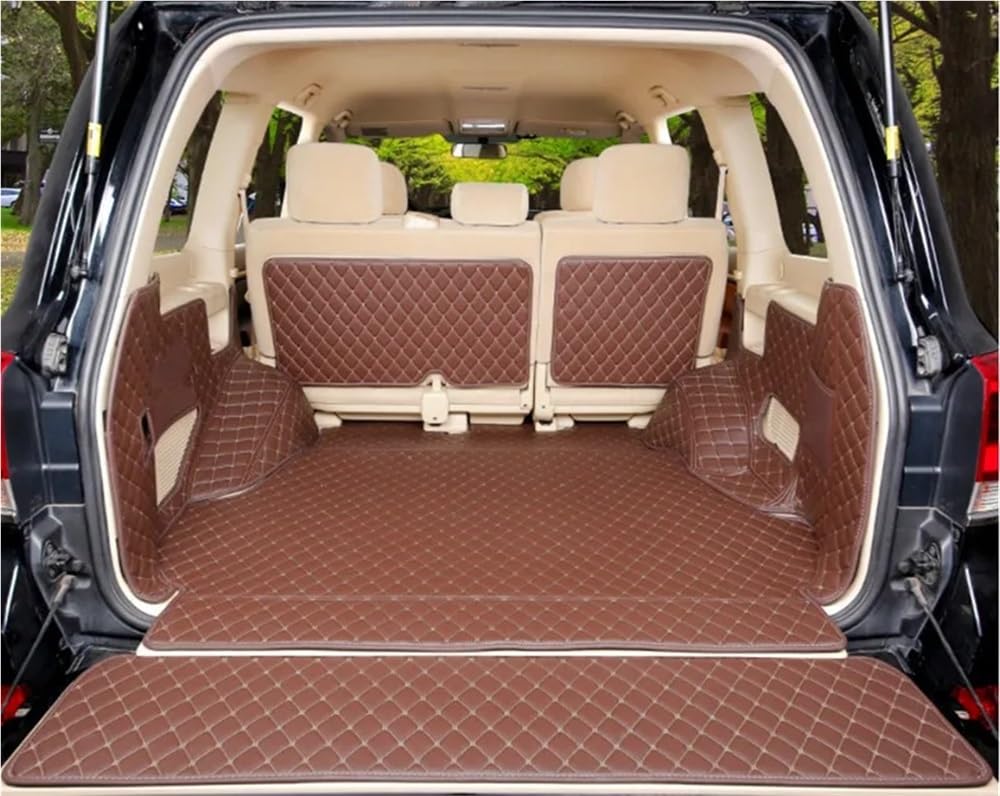 HZSMYXGS Kofferraumschutzmatte Kompatibel mit Lexus für LX 450d 5 Sitze 2015–2020 spezielle Kofferraummatten Kofferraumteppiche Cargo-Liner-Matte(Brown) von HZSMYXGS