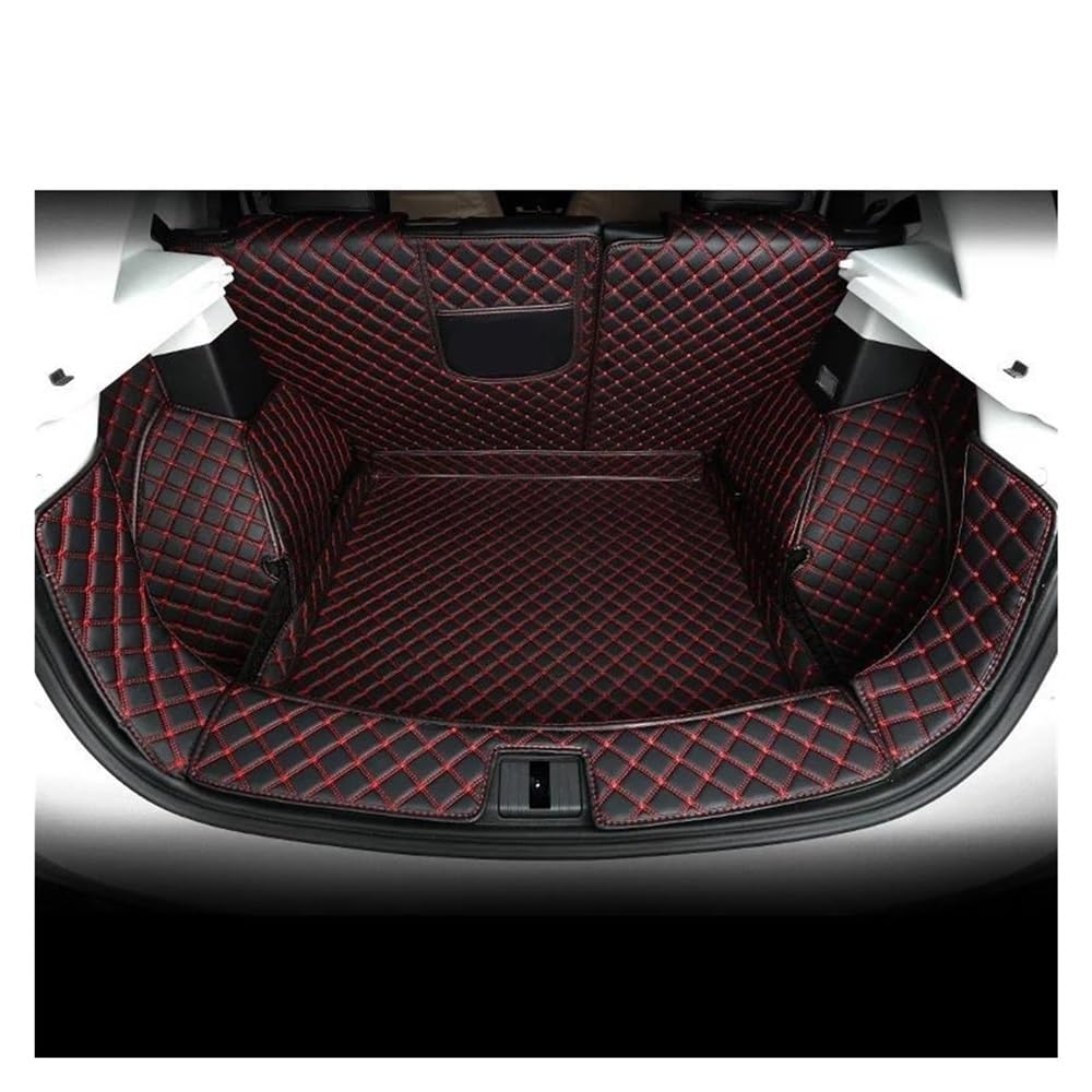 HZSMYXGS Kofferraumschutzmatte Kompatibel mit MG für ZS 2019 2020 2021 PU Kofferraummatte Cargo-Liner Kofferraumteppich Innenzubehör Abdeckungen(Black Red) von HZSMYXGS