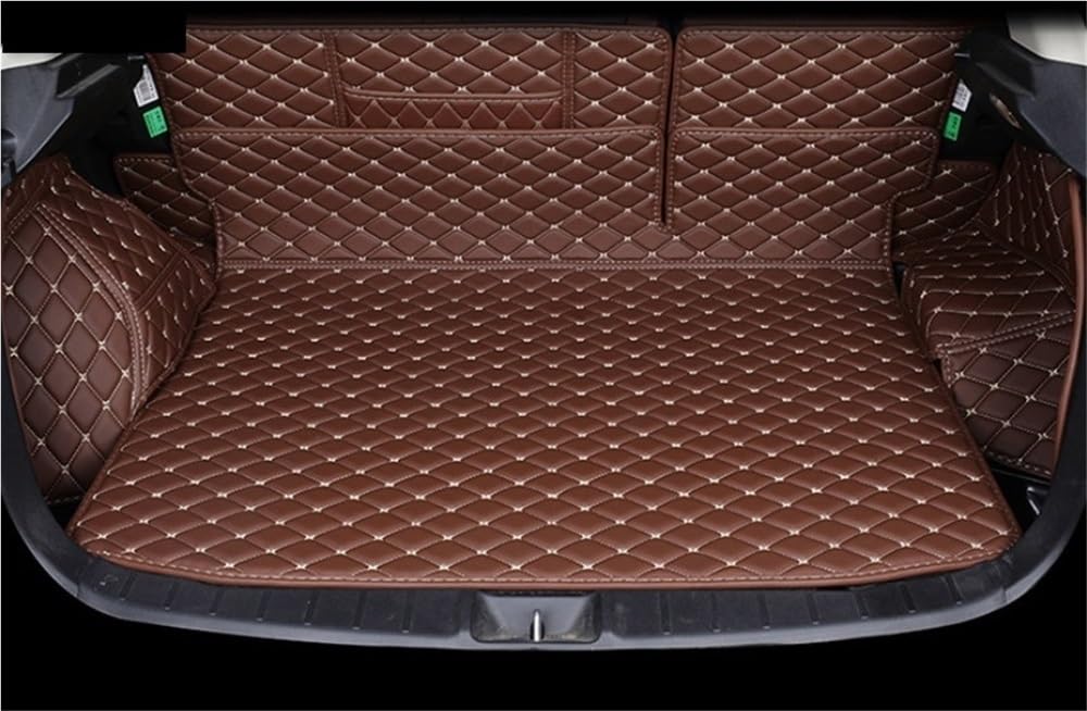 HZSMYXGS Kofferraumschutzmatte Kompatibel mit Mitsubishi für ASX 2011–2019 kompletter Satz Kofferraummatten Cargo-Liner Kofferraumteppiche(Model 1 Brown) von HZSMYXGS