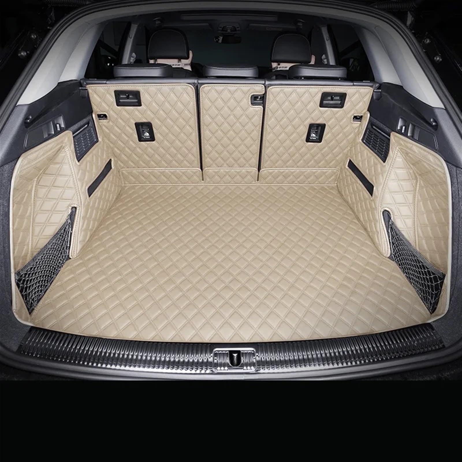 HZSMYXGS Kofferraumschutzmatte Kompatibel mit Q5 2018 2019 2020 2021 2022 Kofferraummatten Kofferraumteppiche Custom Cargo Liner Mat Schutzabdeckung Auto Accesorios(Beige) von HZSMYXGS