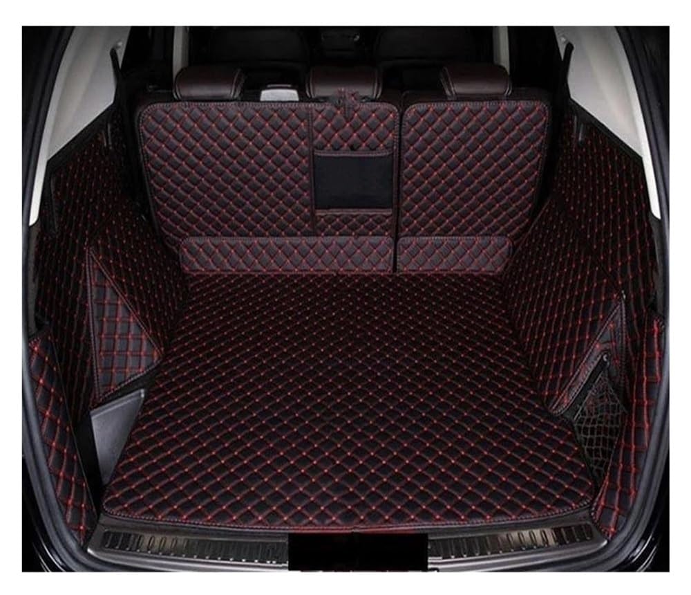 HZSMYXGS Kofferraumschutzmatte Kompatibel mit SQ5 2013 2014 2015 2016 2017, individuelle Kofferraummatten, Auto-Cargo-Liner-Pads, Kofferraum-Teppich-Schutzabdeckung(Full Cover Black Red) von HZSMYXGS