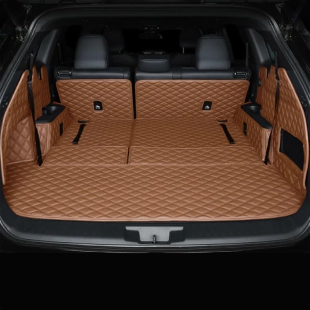 HZSMYXGS Kofferraumschutzmatte Kompatibel mit Toyota für Crown für Kluger 7-Sitzer Kofferraummatten individuelle Kofferraummatten Auto-Accessoires-Styling(Brown) von HZSMYXGS