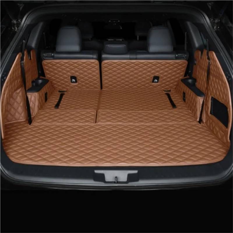 HZSMYXGS Kofferraumschutzmatte Kompatibel mit Toyota für Crown für Kluger 7-Sitzer Kofferraummatten individuelle Kofferraummatten Auto-Accessoires-Styling(Brown) von HZSMYXGS