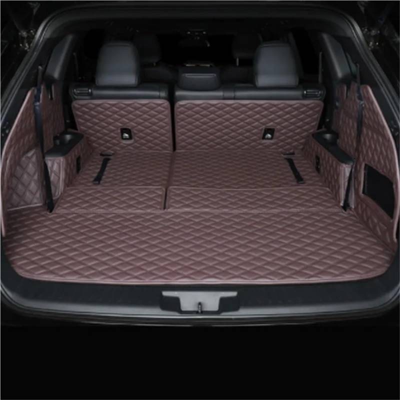 HZSMYXGS Kofferraumschutzmatte Kompatibel mit Toyota für Crown für Kluger 7-Sitzer Kofferraummatten individuelle Kofferraummatten Auto-Accessoires-Styling(Coffee) von HZSMYXGS