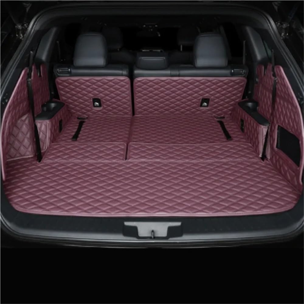 HZSMYXGS Kofferraumschutzmatte Kompatibel mit Toyota für Crown für Kluger 7-Sitzer Kofferraummatten individuelle Kofferraummatten Auto-Accessoires-Styling(Wine red) von HZSMYXGS