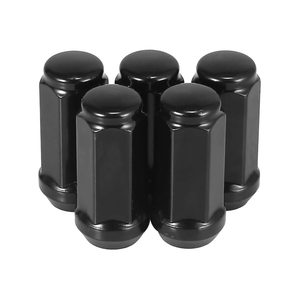 HZSMYXGS Radschrauben Kompatibel mit Accord 1999-2019 Radmuttern Bolzen Bolzen 19mm M12x1.5(Black 5pcs) von HZSMYXGS