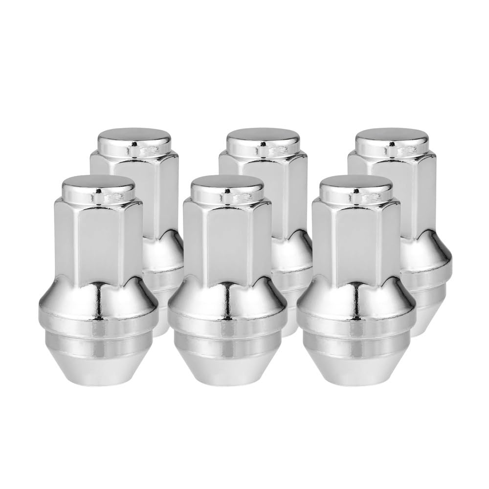 HZSMYXGS Radschrauben Kompatibel mit Lincoln für Navigator 2000-2014 Auto Chrom Radmuttern Ausbuchtung M14x2.0(6pcs M14x2.0 54mm) von HZSMYXGS