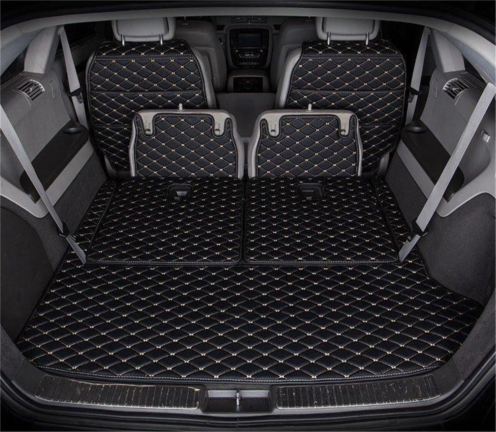Kofferraumschutzmatte Kompatibel mit Benz für R Class R300 R320 R350 R400 Kofferraummatte Kofferraumboden Innenauskleidung Schutz Kofferraum Teppiche Abdeckpolster(2,A) von HZSMYXGS