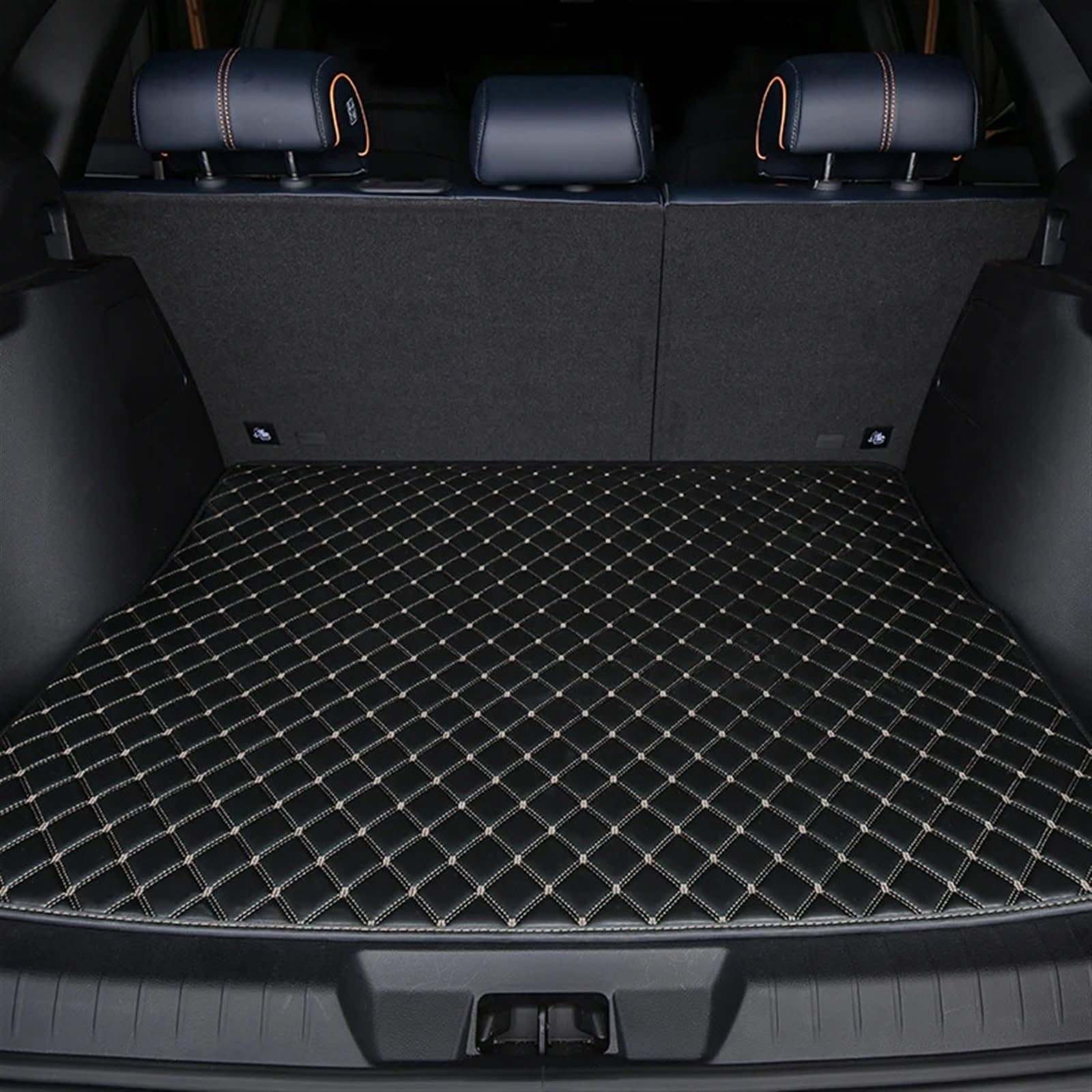 Kofferraumschutzmatte Kompatibel mit Cayenne 957 Kofferraummatte, maßgeschneidert, vollständig umschlossener Kofferraum-Schutzpolster, wasserdichter Teppich, Auto-Heckbox-Matten-Zubehör(4,B) von HZSMYXGS
