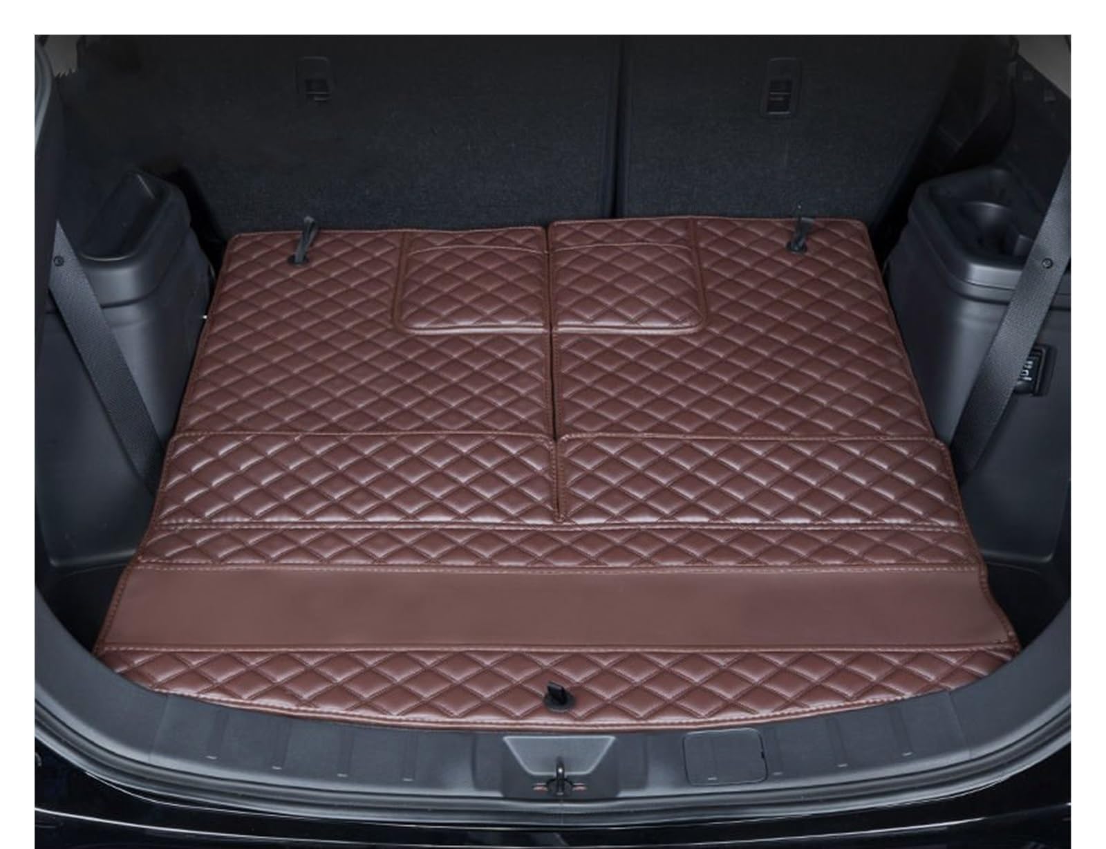 Kofferraumschutzmatte Kompatibel mit Mitsubishi für Outlander 4WD 2WD 2013 2014 2015 2016 2017 2018 2019 2020 2021 Kofferraummatte Matten Teppich Teppich Zubehör(5 Seats-A,2WD) von HZSMYXGS