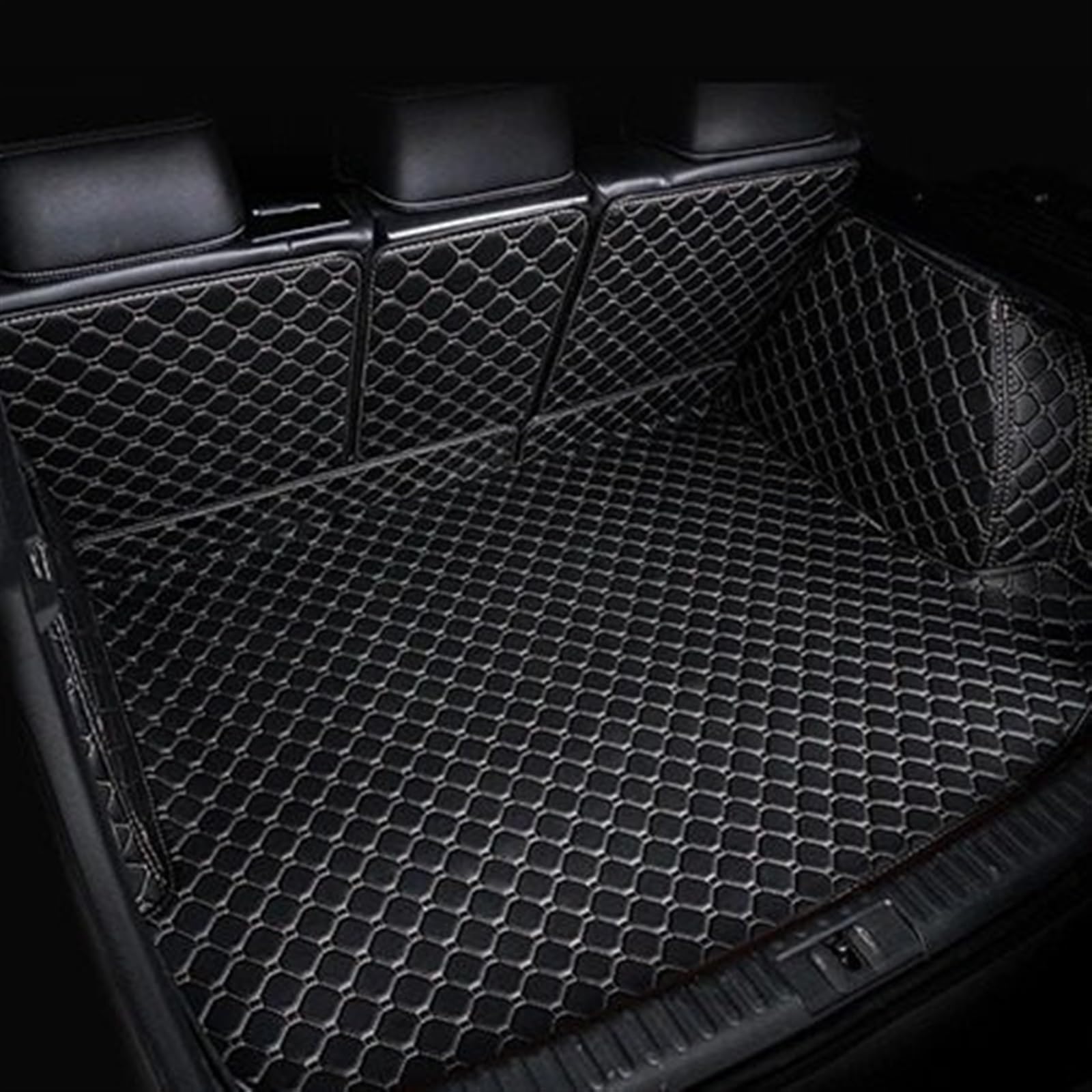 Kofferraumschutzmatte Kompatibel mit Peugeot für 5008 2017 2018 2019 2020 5 Sitze, Kofferraummatten, hinterer Kofferraum, Bodenmatte, Laderaum, Teppichschutz(3,Full Cover) von HZSMYXGS