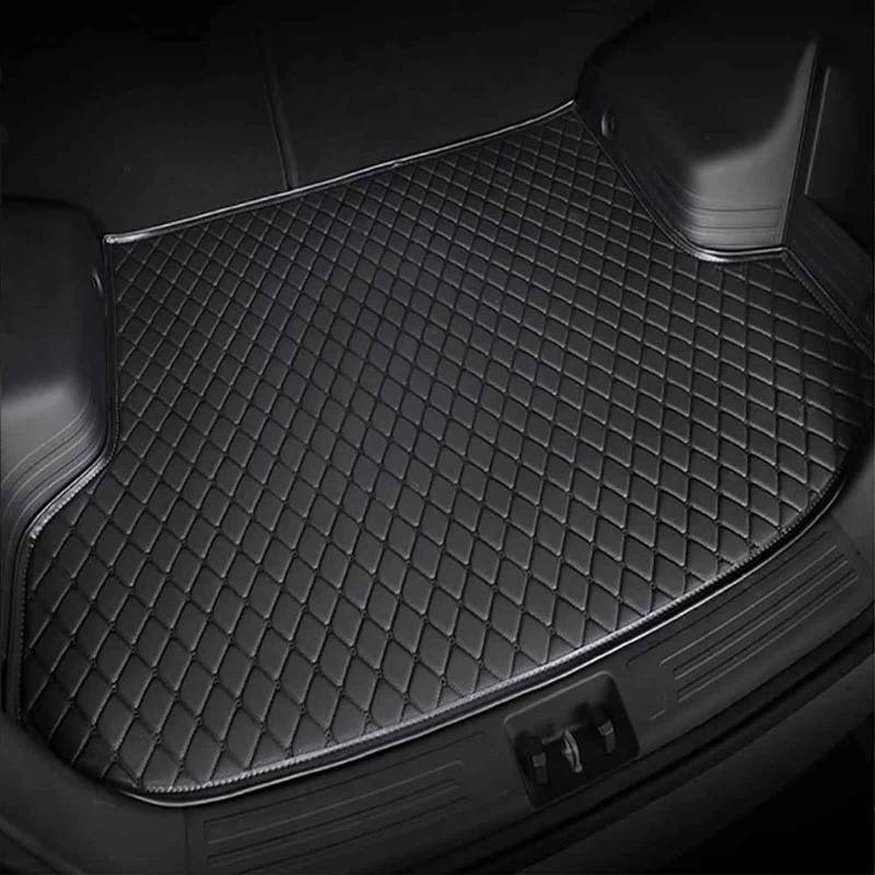 Auto Leder Kofferraummatte für Sko-da Fabia 2008 2009 2010 2011 2012 2013 2014, Kofferraumwanne, Langlebiges Wasserdicht Antirutsch Schützen Matten Teppiche(Black) von HZYDMEA