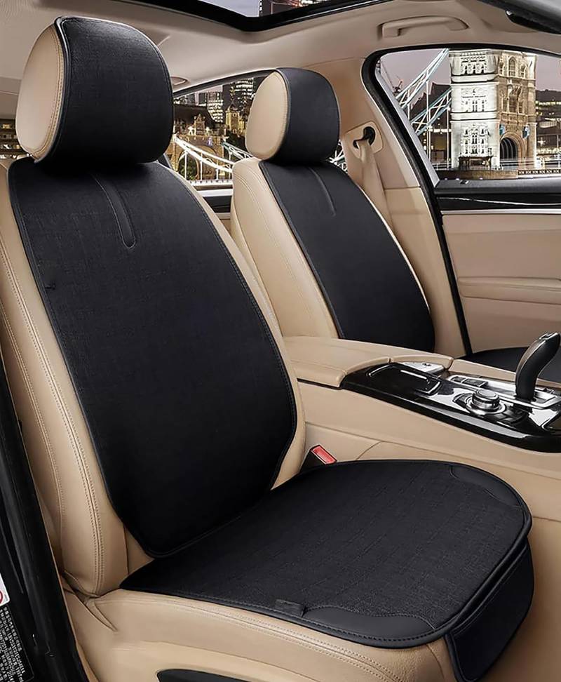 Auto Sitzkissen für BMW X5 5 Seats 2008-2013, Autositzkissenbezug Sitzbezüge Sitzauflage Sitzschoner Atmungsaktive Schutzmatte, Anti-Rutsch Komfortabel(Black) von HZYDMEA