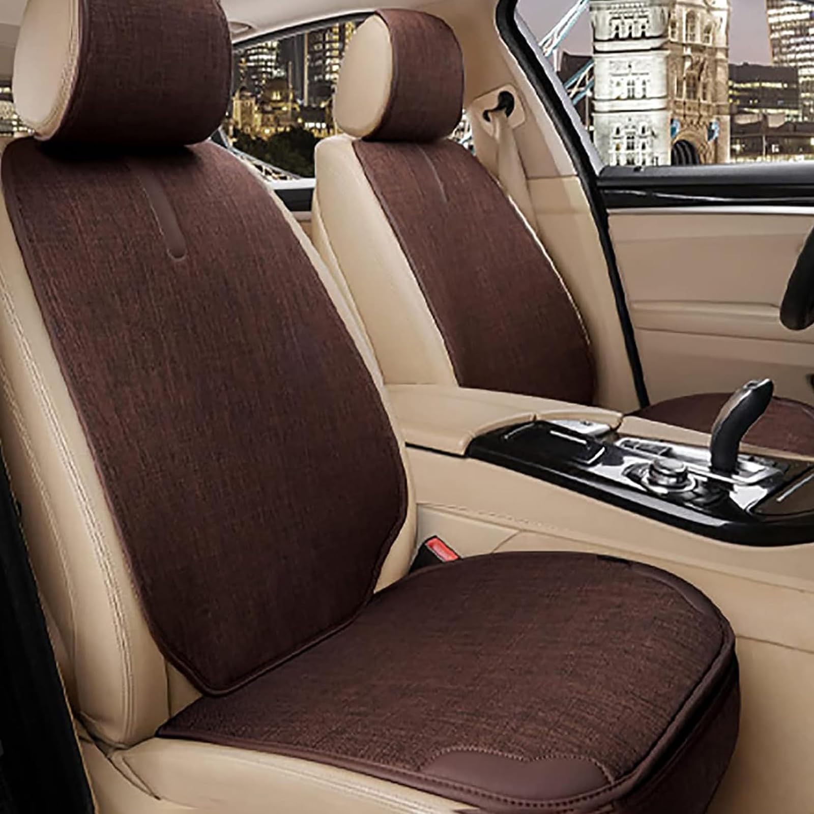 Auto Sitzkissen für BMW X5 5 Seats 2008-2013, Autositzkissenbezug Sitzbezüge Sitzauflage Sitzschoner Atmungsaktive Schutzmatte, Anti-Rutsch Komfortabel(Coffee) von HZYDMEA