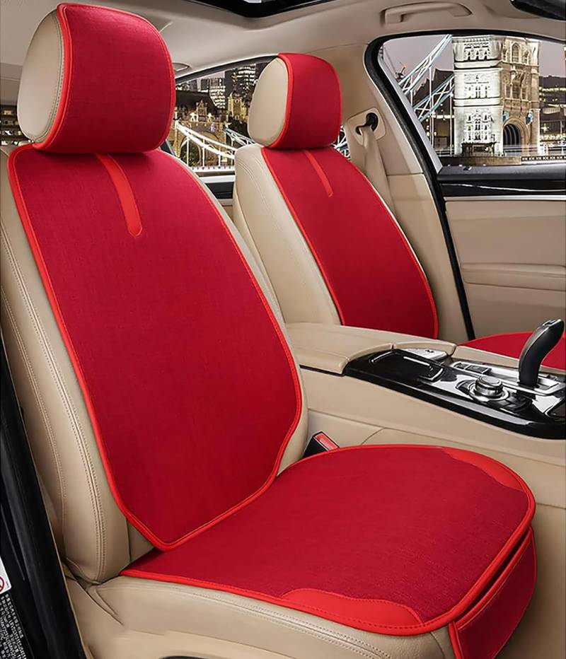 Auto Sitzkissen für Mitsubishi Outlander 5 Seats 2013 2014 2015 2016, Autositzkissenbezug Sitzbezüge Sitzauflage Sitzschoner Atmungsaktive Schutzmatte, Anti-Rutsch Komfortabel(Red) von HZYDMEA