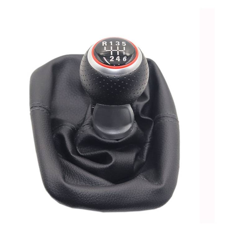 Auto-Schaltknauf-Schalthebel 5/6 Speed ​​Knob Lever Shifter PU-Leder Für Seat Leon/Toledo 1999-2001 Schaltknauf(Speed type 4,6 Gears) von HZZST