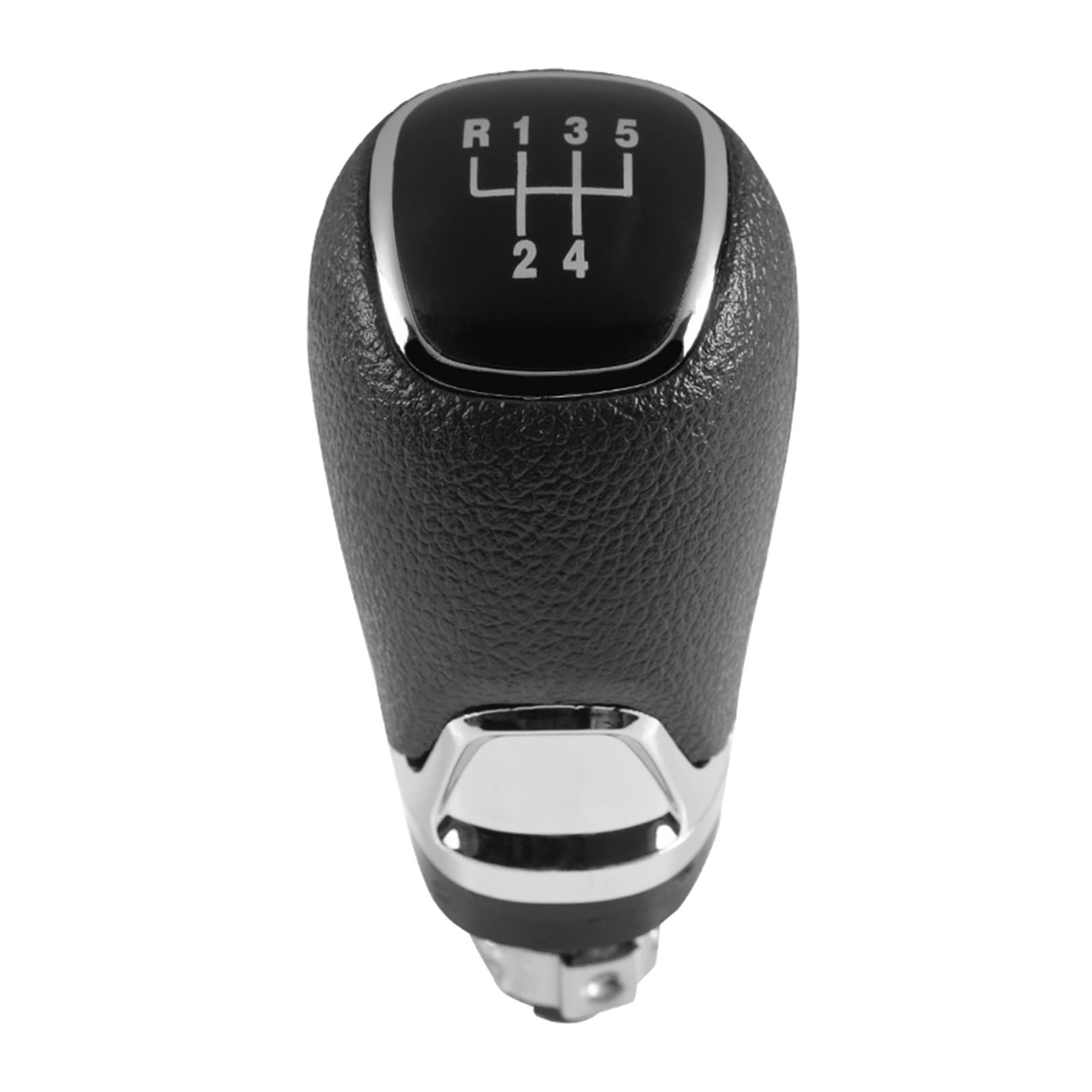 Auto-Schaltknauf-Schalthebel Chrom Leder Auto Schaltknauf Hebel Gaitor Boot Abdeckung Für A7 MK3 2014 2015 2016 2017 Ersatz Zubehör(5Speed gearknob only) von HZZST