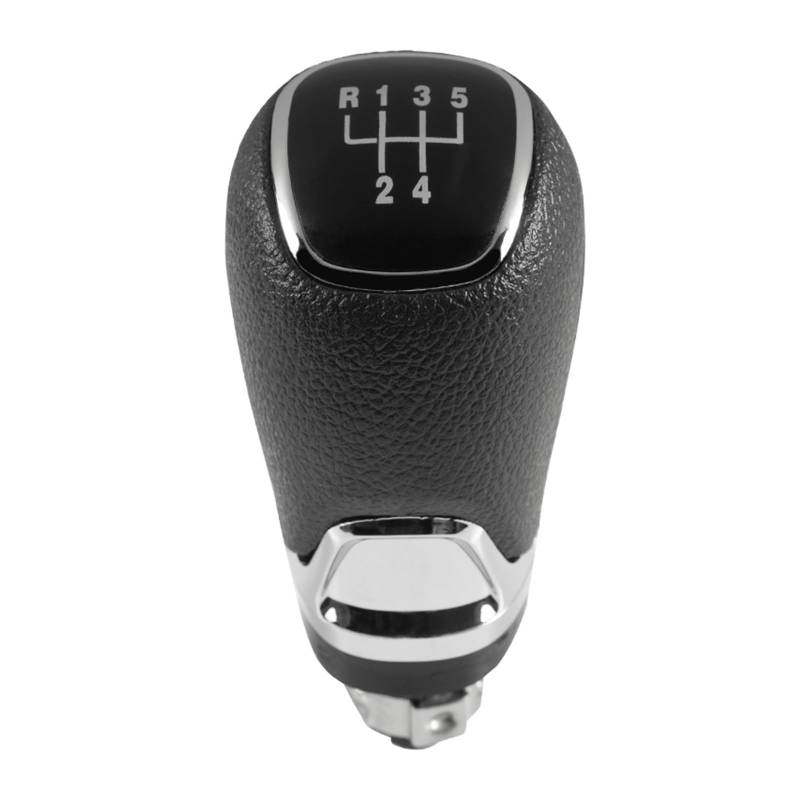 Auto-Schaltknauf-Schalthebel Chrom Leder Auto Schaltknauf Hebel Gaitor Boot Abdeckung Für A7 MK3 2014 2015 2016 2017 Ersatz Zubehör(5Speed gearknob only) von HZZST