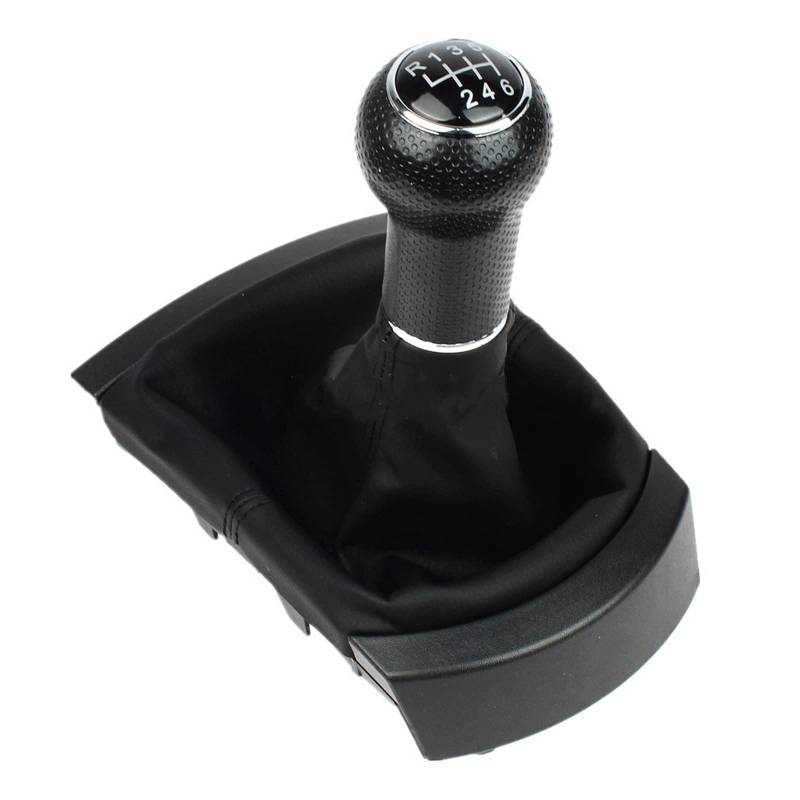 Auto-Schaltknauf-Schalthebel Für Seat Cordoba Vario 2003 2004 2005 2006 2007 2008 2009 Auto-Styling 5/6-Gang-Schaltknauf Mit PU-Lederstiefel(Schwarz,6 Geschwindigkeit) von HZZST