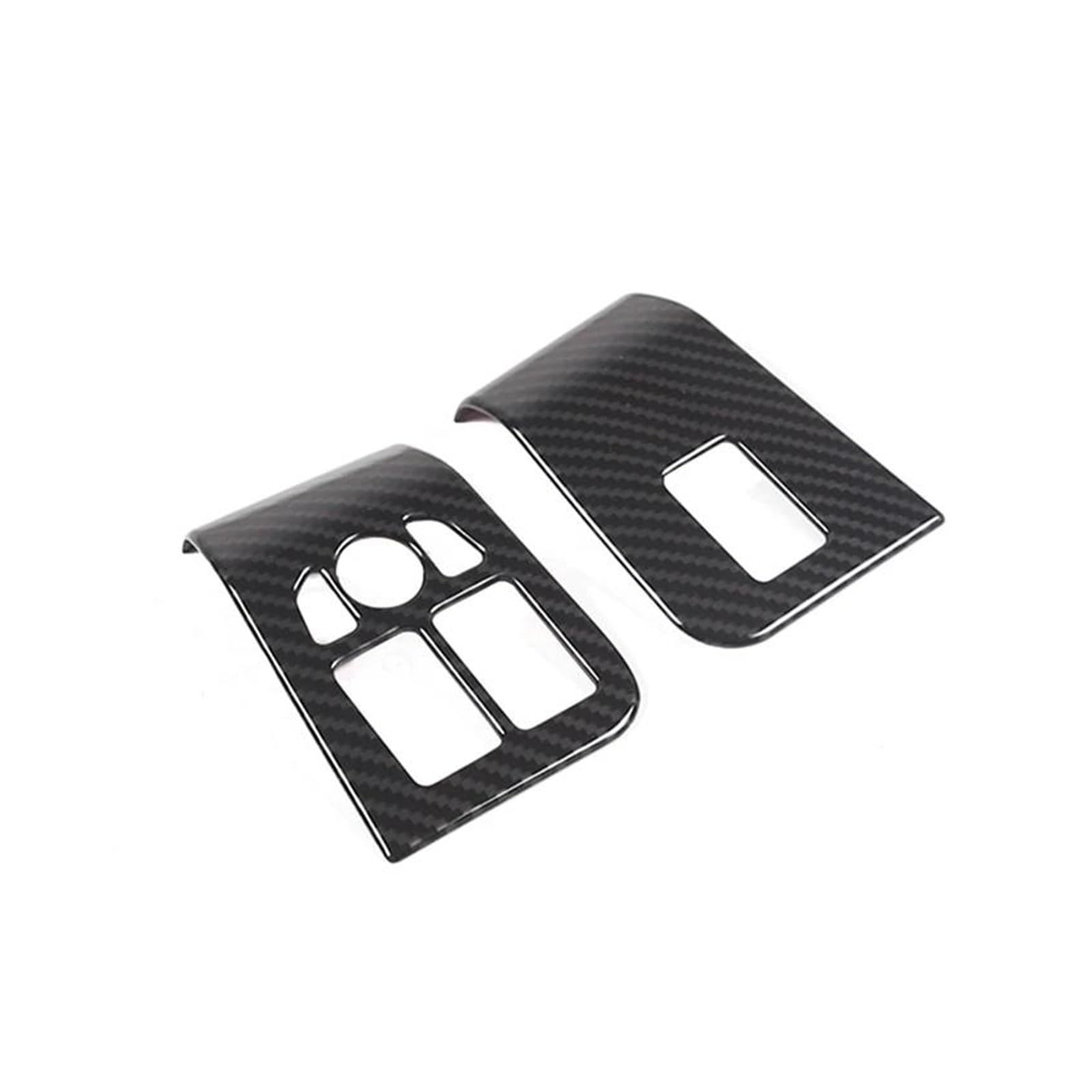 Fensterheber ABS Auto Fenster Glas Lift-Taste Dekorative Rahmen Aufkleber Auto Innen Für F-TYPE 2013-2024(Carbon Black) von HZZST