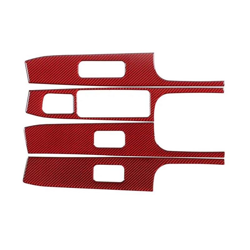 Fensterheber Für Titan 2016-2023 Auto Glas Lift Panel Dekorative Rahmen Aufkleber Innen Zubehör 4PCS(Rot) von HZZST