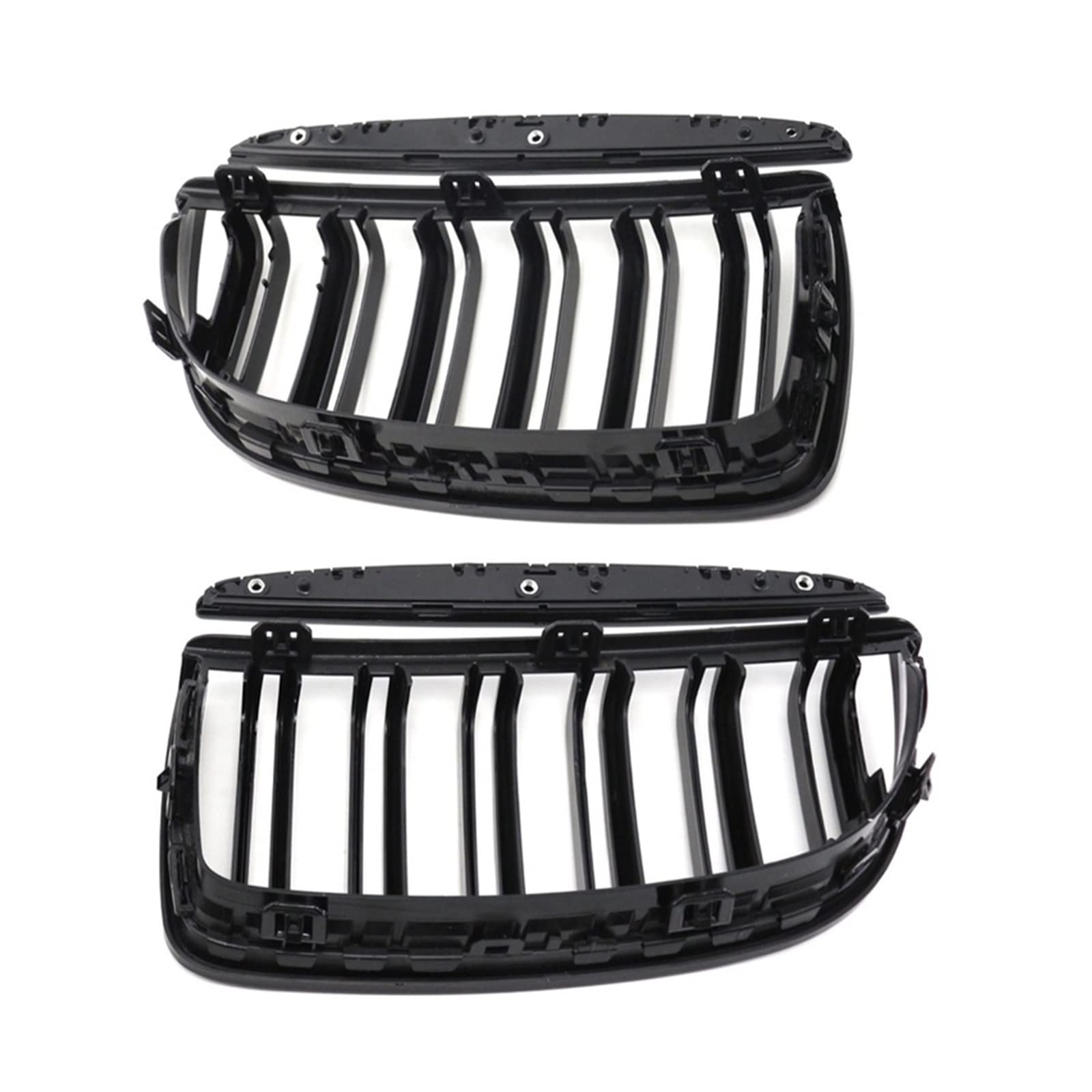 HZZST Kühlergrille Frontstoßstangengrill 1 Paar Dual Slat Gloss Black Front Kidney Grill Grill 51137120008 Passend Für 3er E90 Limousine E91 Wagon 2006 2007 2008 von HZZST