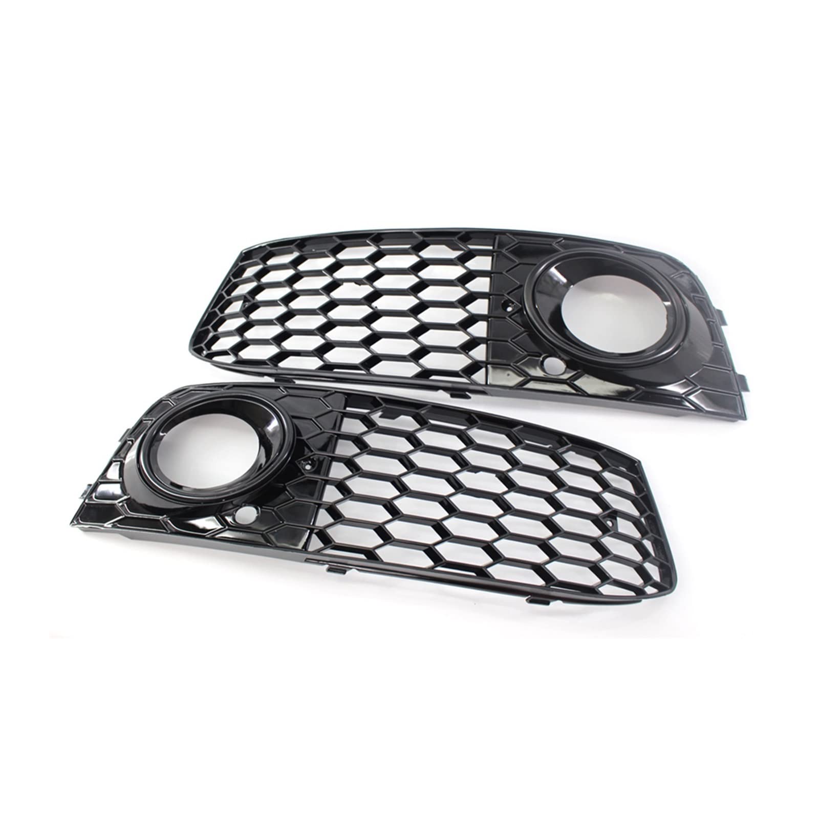 HZZST Kühlergrille Frontstoßstangengrill 2 Stücke Auto Frontstoßstange Grill Honeycomb Nebelscheinwerfer Grill Mesh Für A4 B8 2008-2012 8KD807682 8KD807681 von HZZST