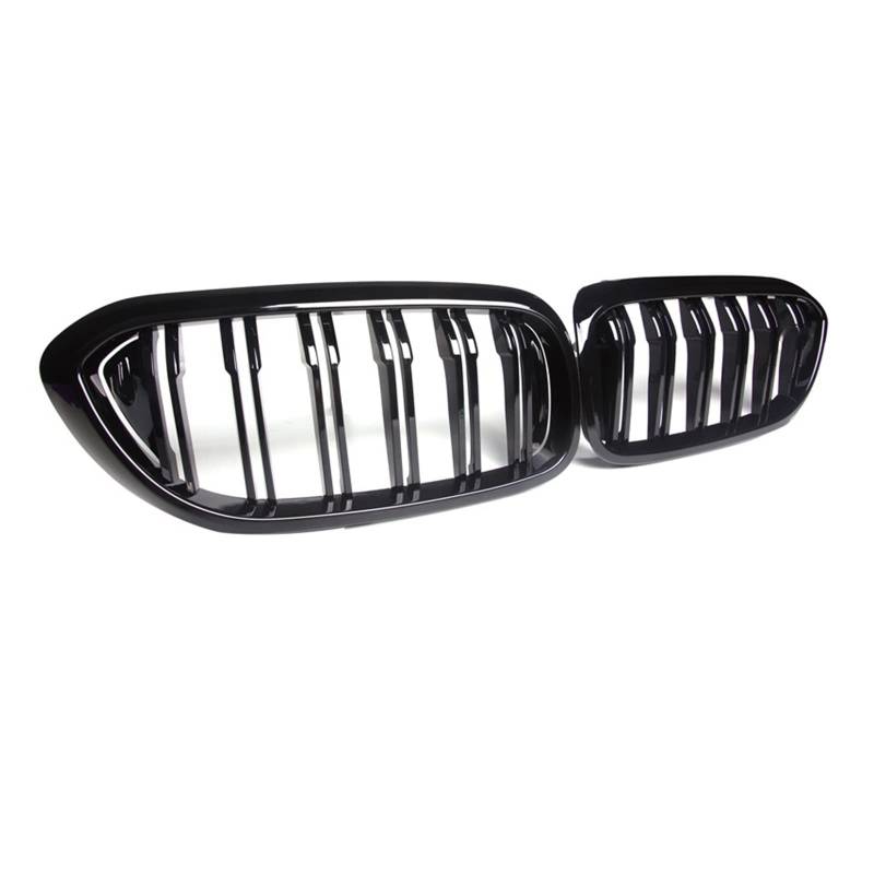 HZZST Kühlergrille Frontstoßstangengrill ABS Frontgrill Nieren-Stoßstangengrill Für 5er-Serie 525I 530I 540I 550I G30 G31 F90 (M5) 2017–2019 Vor LCI(Gloss Black,2 Slat) von HZZST