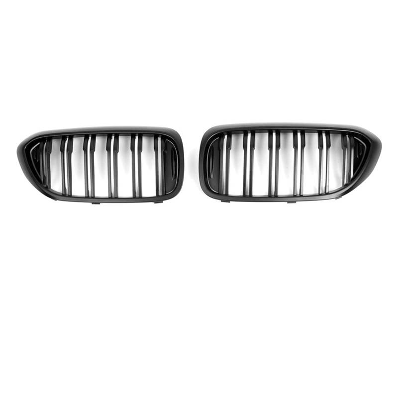 HZZST Kühlergrille Frontstoßstangengrill ABS Frontgrill Nieren-Stoßstangengrill Für 5er-Serie 525I 530I 540I 550I G30 G31 F90 (M5) 2017–2019 Vor LCI(Matt-schwarz,2 Slat) von HZZST