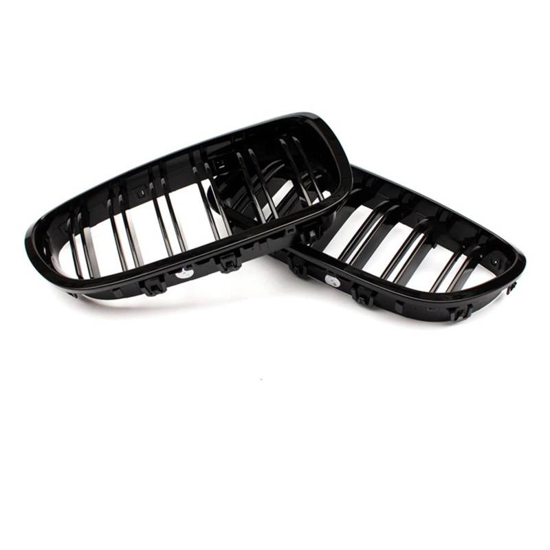 HZZST Kühlergrille Frontstoßstangengrill ABS Single Line & Dual Line Schwarzer Kühlergrill Für F10 5 Series 4-Türer-Limousine, F11 5-Türer-Kombi, M5 2010–2016 Renngrill(Matt-schwarz,2-Slat) von HZZST