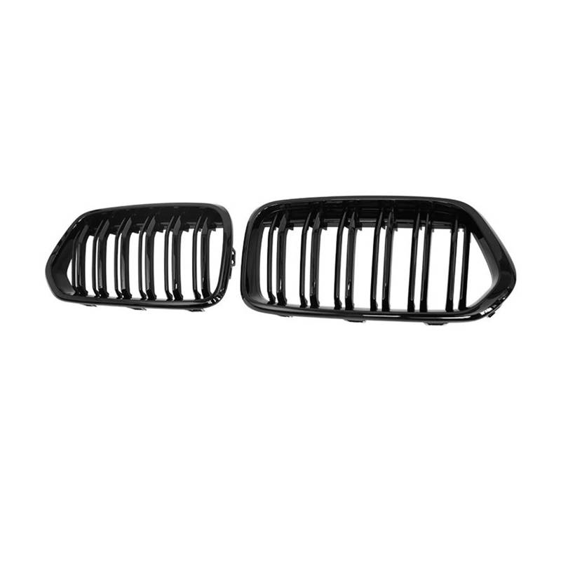 HZZST Kühlergrille Frontstoßstangengrill Auto Front Stoßstange Nieren Grille Für X2 F39 2018-2022 Racing Grill Doppel Linie Ersatz Zubehör(Matt-schwarz) von HZZST