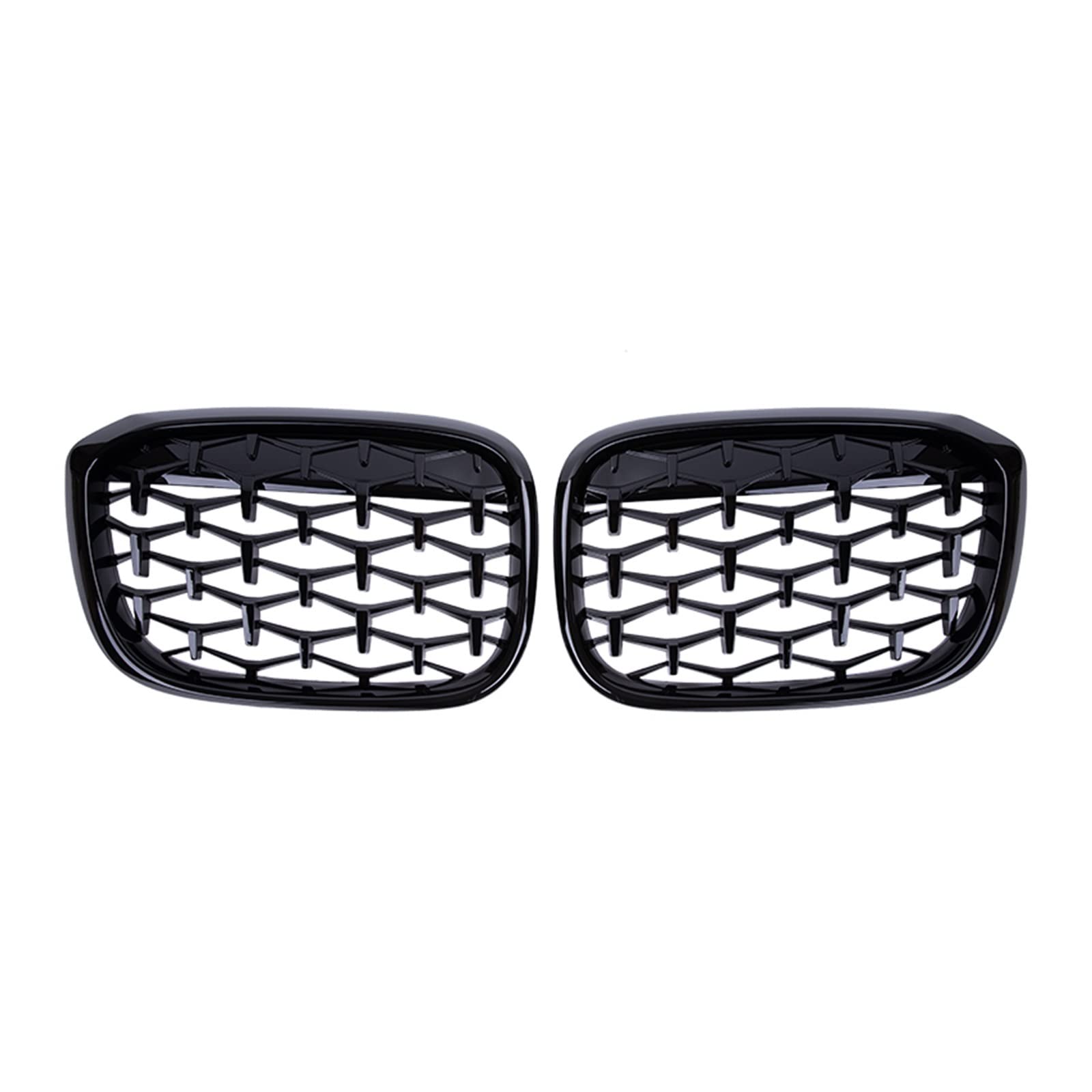 HZZST Kühlergrille Frontstoßstangengrill Auto-Frontstoßstangen-Grillverkleidung, Renngitter, Nierengitter-Zubehör, 2 Stück, Für X3 G01 G08 X4 G02 18–20(Gloss Black) von HZZST