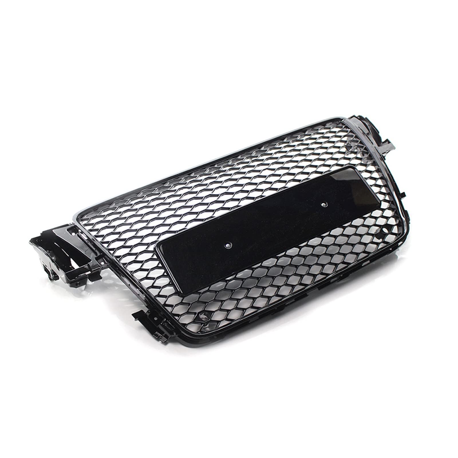 HZZST Kühlergrille Frontstoßstangengrill Auto Frontstoßstangengrill Honeycomb Sport Styling Mesh Hex Grill Schwarz ABS Für A5 B8 S5 8T 2008 2009 2010 2011 2012 von HZZST