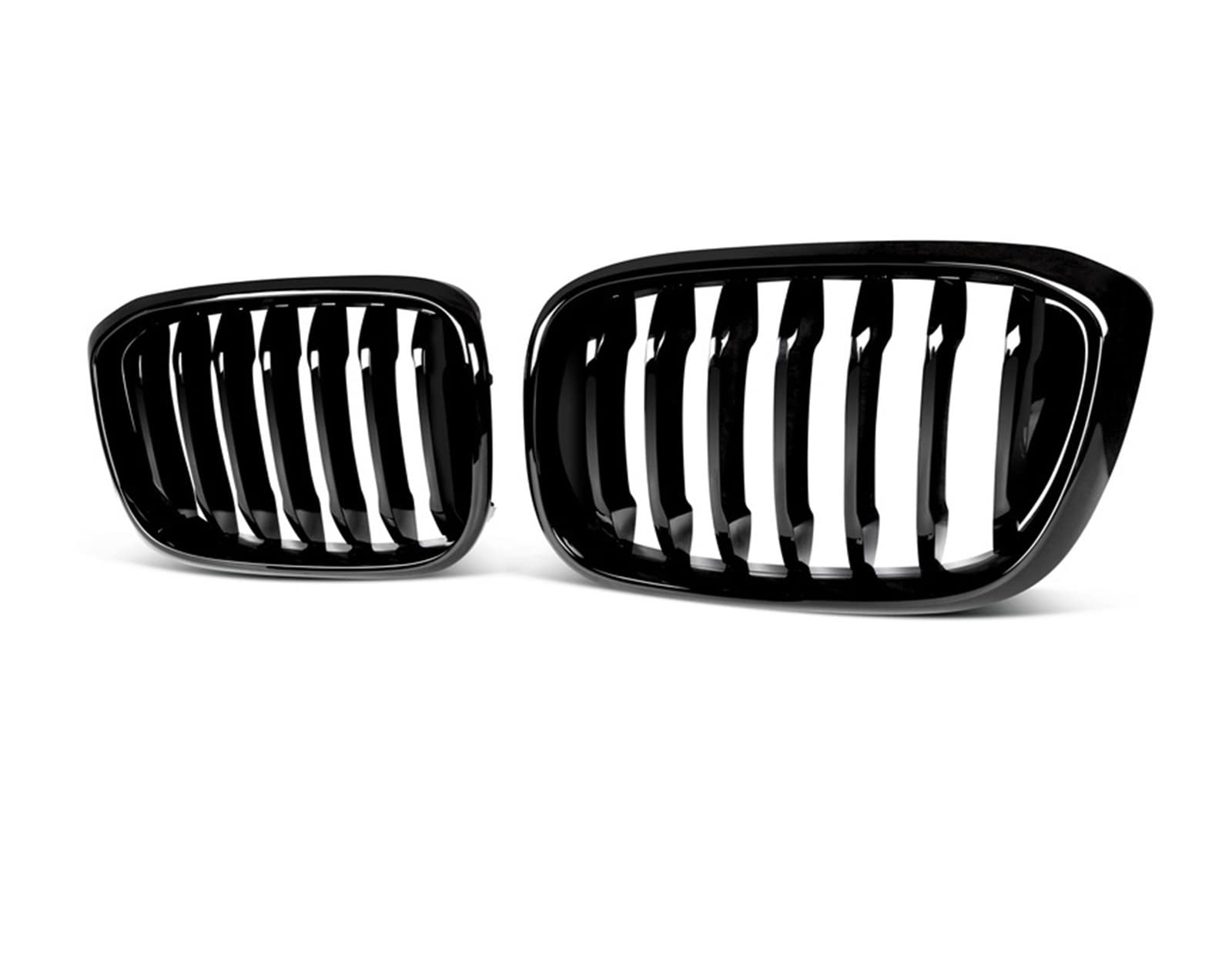 HZZST Kühlergrille Frontstoßstangengrill Frontnierengrill Für X3 G01 G08 X4 G02 2018-2021Pre-lci ABS Racing Grills Ersatzauto-Styling(Gloss Black,Single Line) von HZZST