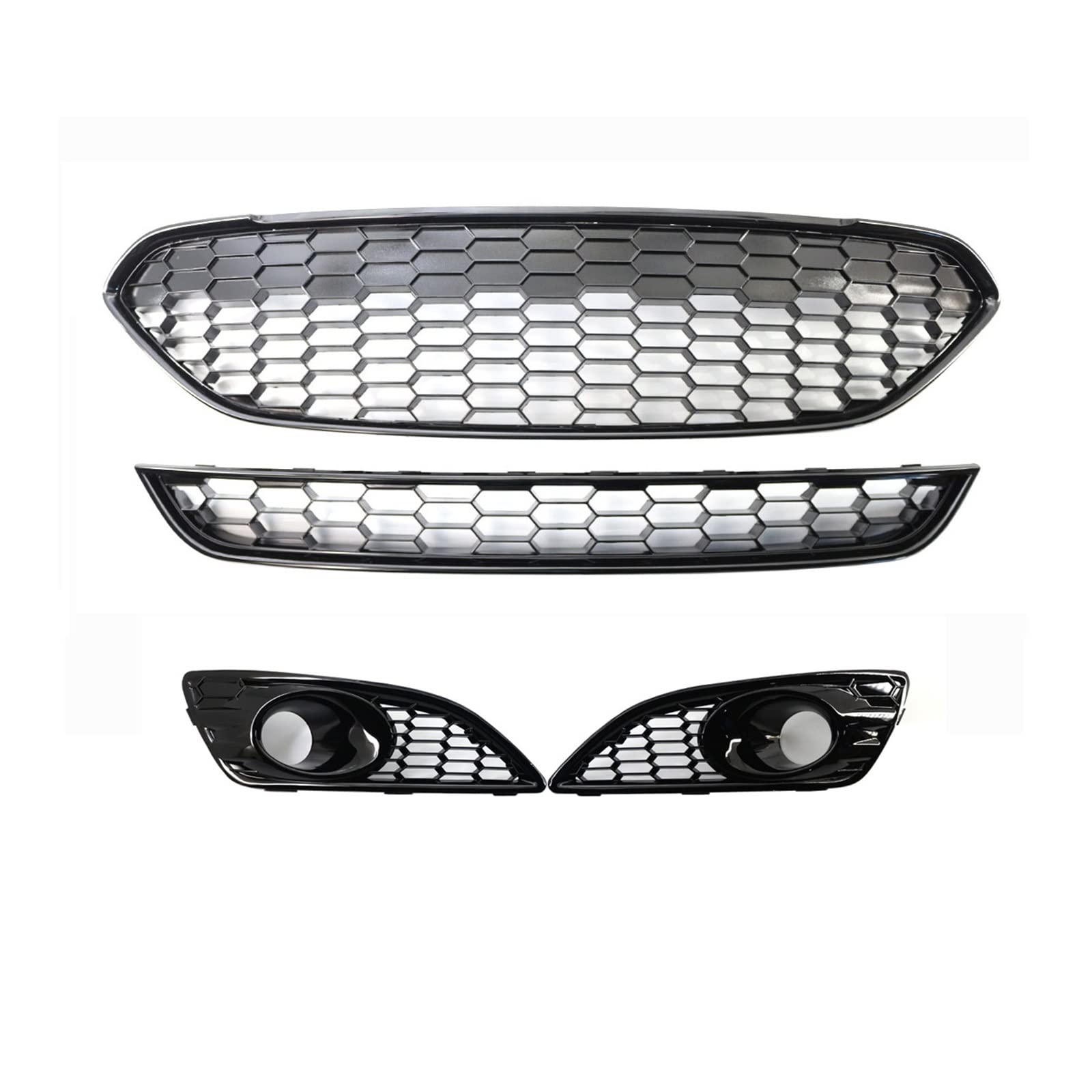 HZZST Kühlergrille Frontstoßstangengrill Für Fiesta Zetec S 13-16 Frontstoßstange Wabengitter Lünette Kit Autozubehör Ersatz von HZZST