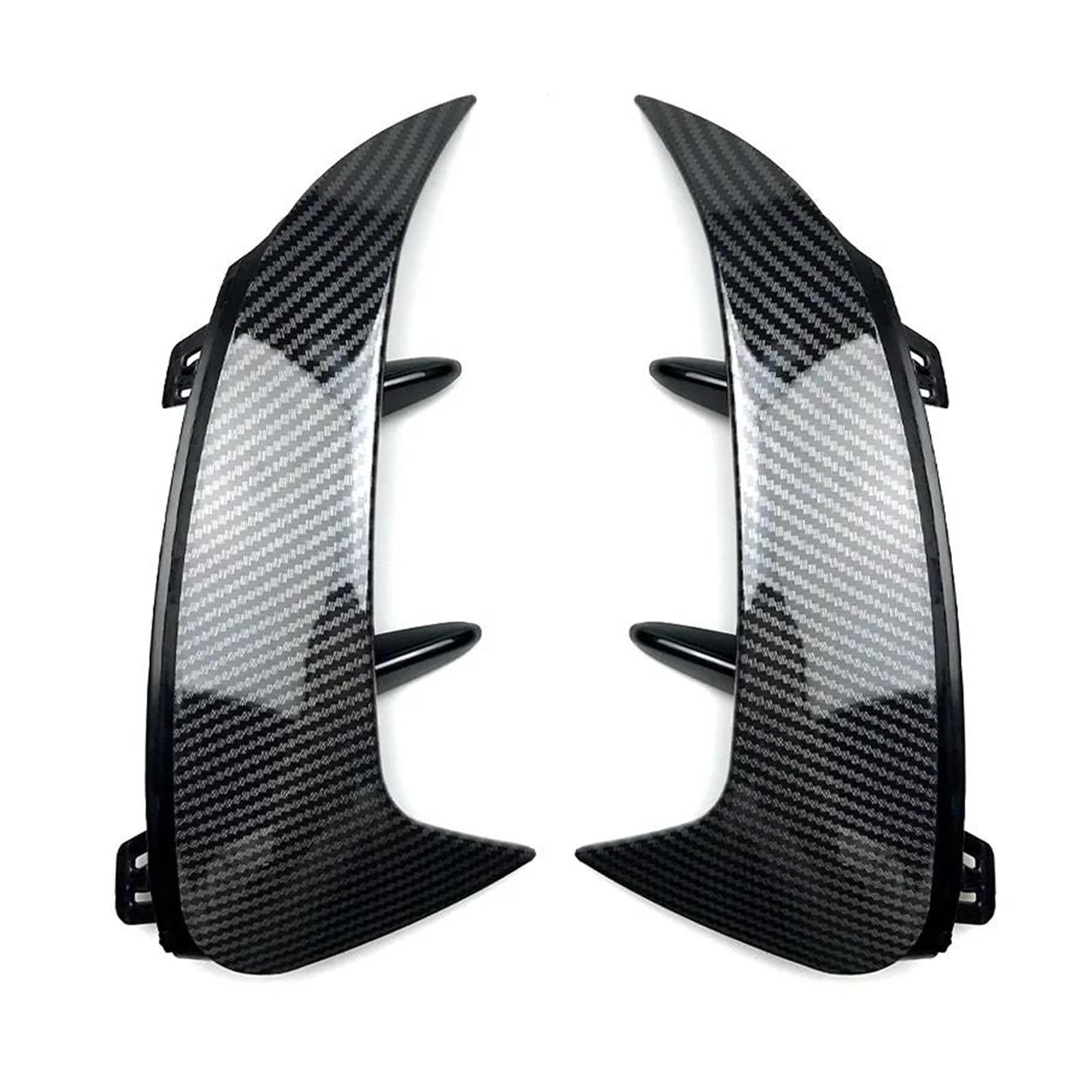 HZZST Kühlergrille Frontstoßstangengrill Heckstoßstangen-Spoiler-Seiten-Canard-Trim-Abdeckung Für A-Klasse W177 Schrägheck-Version A180 A200 A220 AMG 2018–2023(Carbon Look) von HZZST