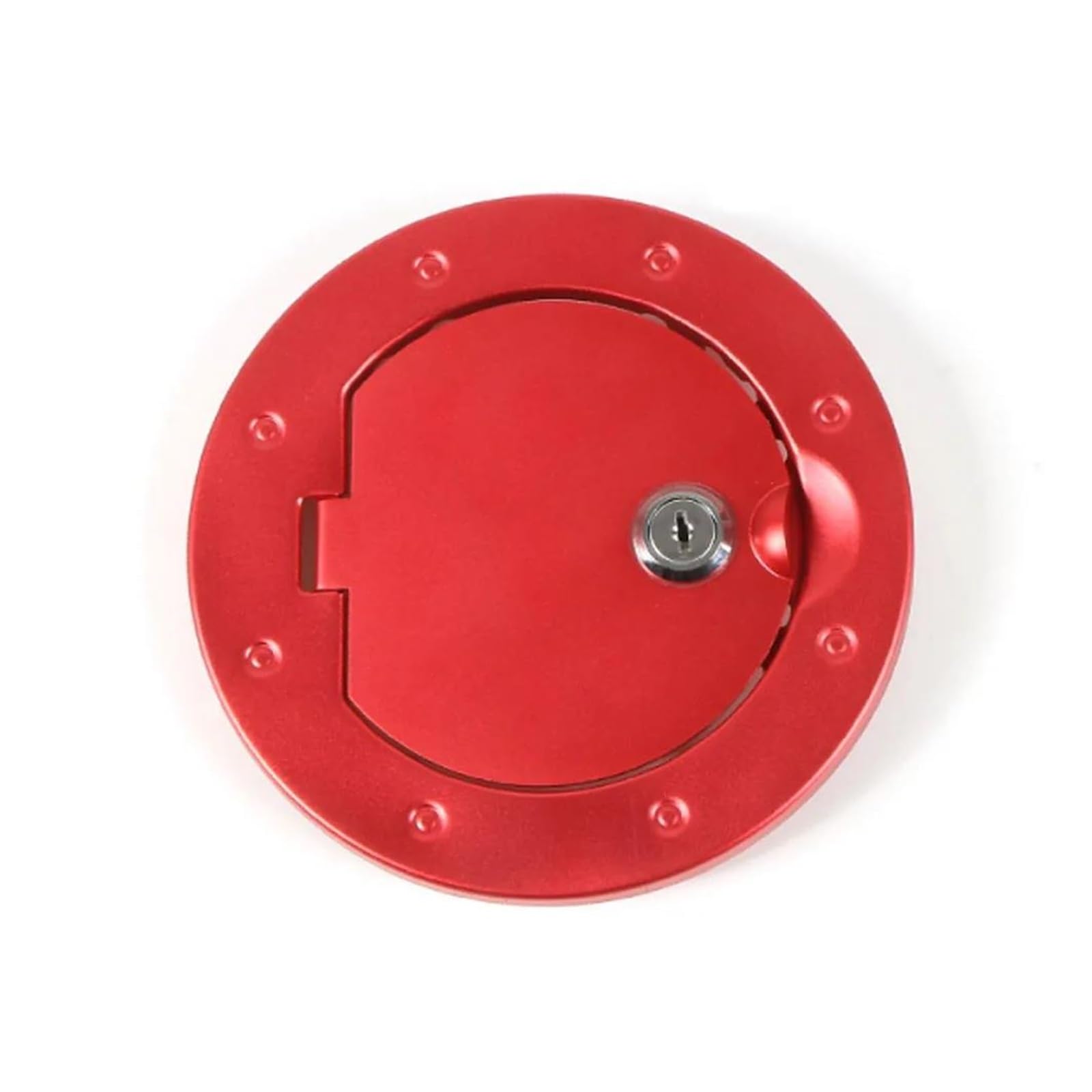 HZZST Tankdeckel für Gasöl Aluminiumlegierung, Verriegelbar, Tankdeckel, Gasdeckel, Einfülldeckel, Dekoration Für Wrangler JK 2007–2016(Rot) von HZZST