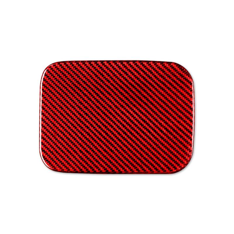 HZZST Tankdeckel für Gasöl Tankdeckel-Abdeckungsverkleidung, Carbon-Look-Aufkleber, Autozubehör Für G37 2007–2013(Rot) von HZZST