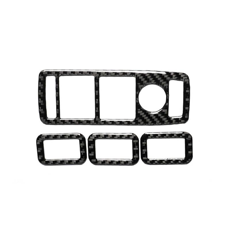 Innenleisten 4 Stücke Carbon Look Fensterheber Schalter Panel Trim Für - Modell X 2014-2019 von HZZST