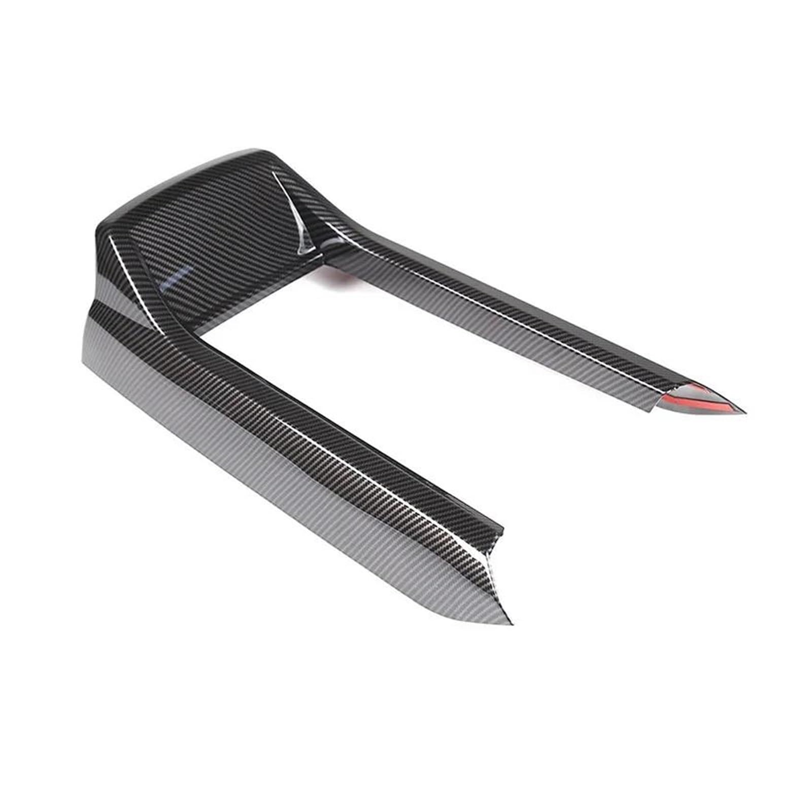 Innenleisten Auto Mittelkonsole Armlehne Box U-förmige Dekorative Streifen ABS Zubehör Für Pilot 2015-2022(Carbon Black) von HZZST