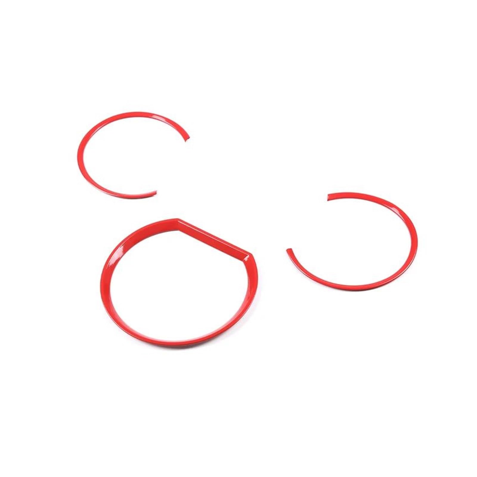 Innenleisten Für Tacoma 2011–2014, Edelstahl-Armaturenbrett-Drehzahlmesser, Dekorativer Ringaufkleber(Rot) von HZZST